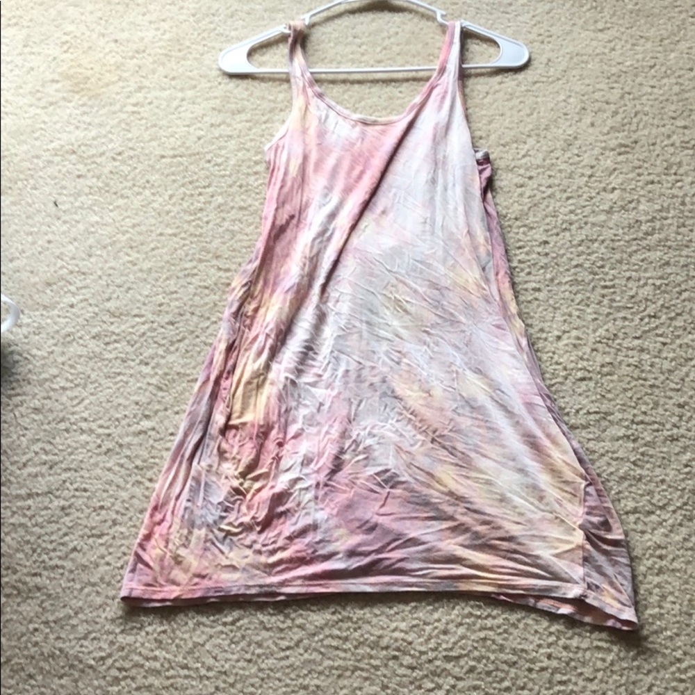 Pink tie-dye dress